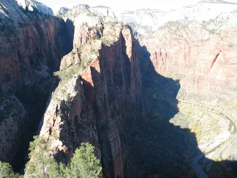 Looking down over the approach from Angel's Landing
