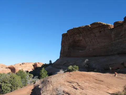 About 2/3rds the way up toward Delicate Arch