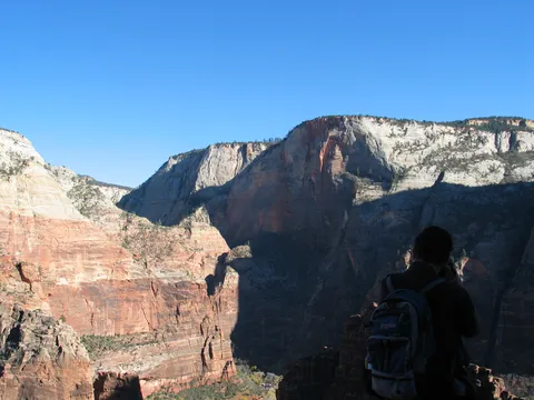 Looking over towards Weeping Rock and Observation Point