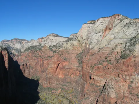 Looking North towards the Virgin River and Observation point.