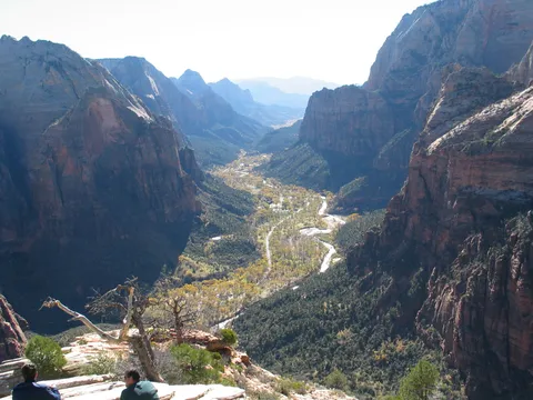 Looking down from Angel's Landing towards the Visitor Center
